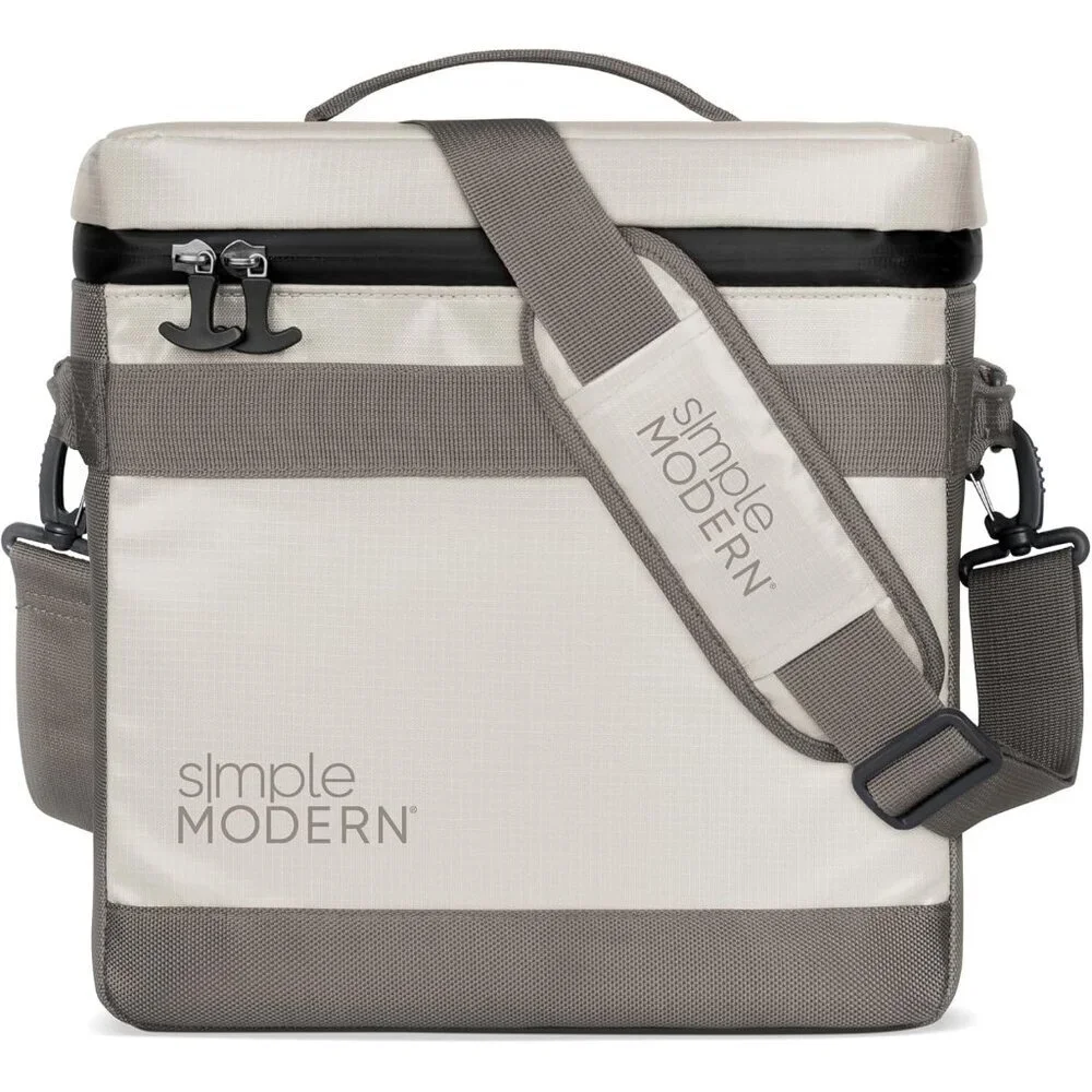 Men's Almond Birch Day Cooler Polyester Ice Cooler, Shoulder Strap Chest